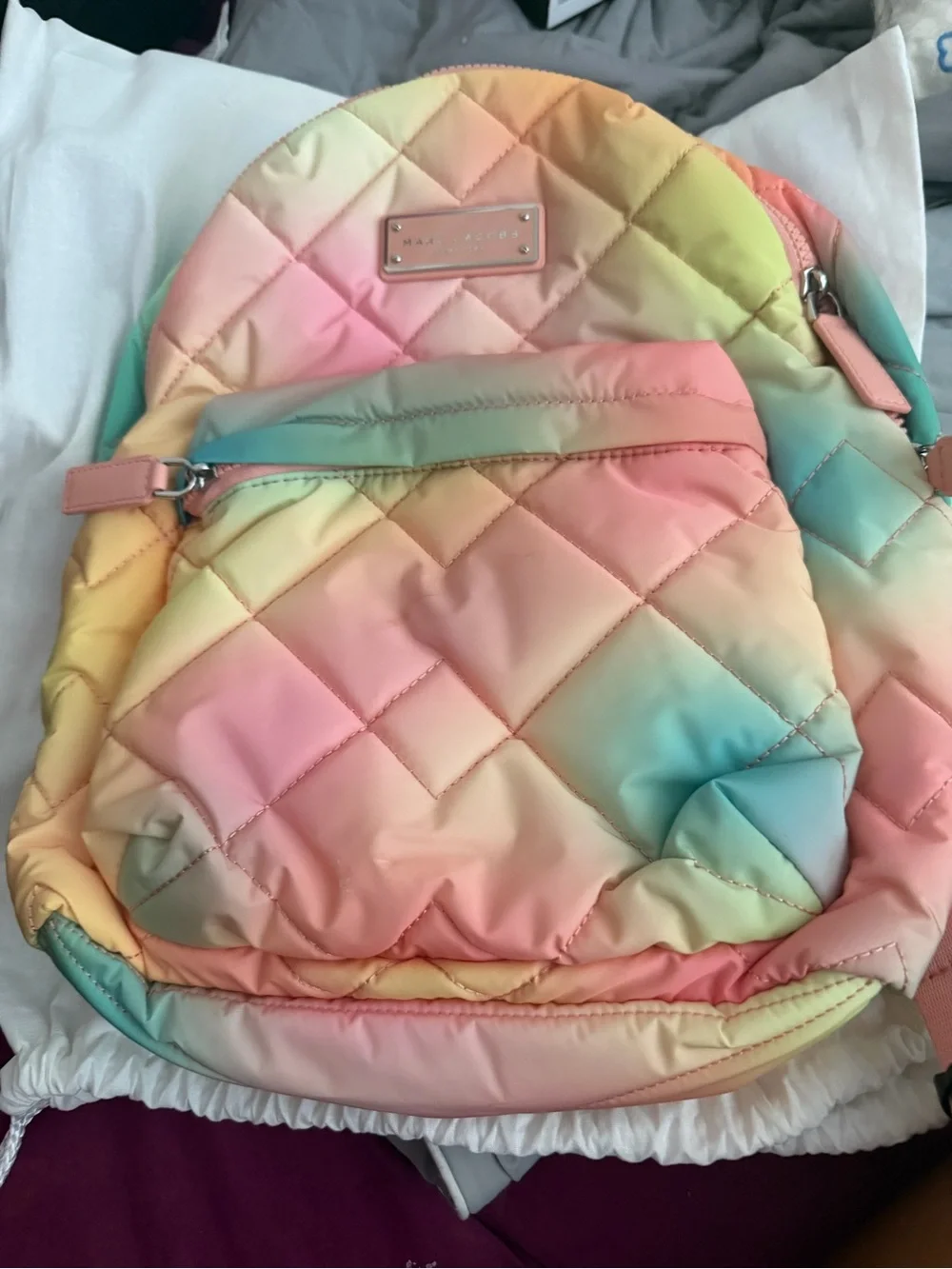 Marc Jacobs Pastel Tie-Dye Quilted Backpack - Desert Sun NWT